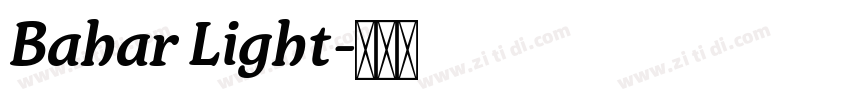 Bahar Light字体转换